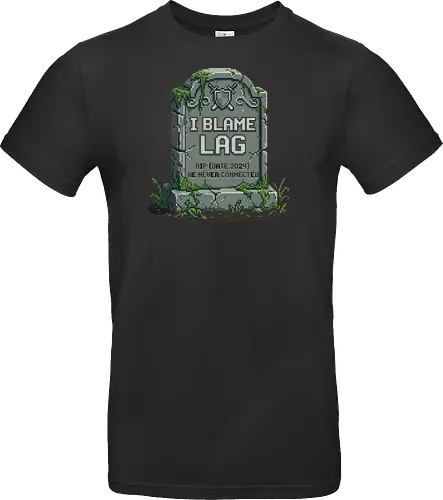I Blame Lag - Retro Gamer Tombstone Pixel Art