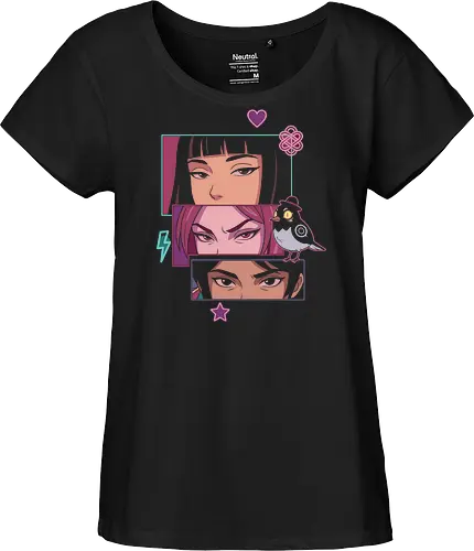 Mystic Gaze: Pop Art Comic Girls & Bird