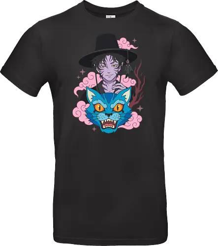 Mystic Phantom: Anime Demon Spirit & Blue Tiger Graphic