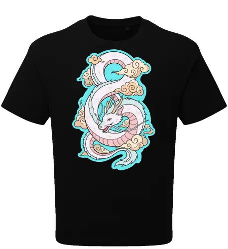  Title: Ethereal Pastel Spirit Dragon & Clouds