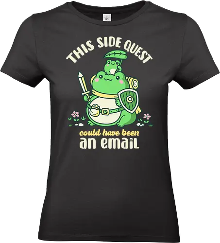 Side Quest Club - side quest, email, jokes, funny, cute frogs, adventure, rpg, Pen and Paper, gamer, gaming life - Standard T-Shirt (Women)