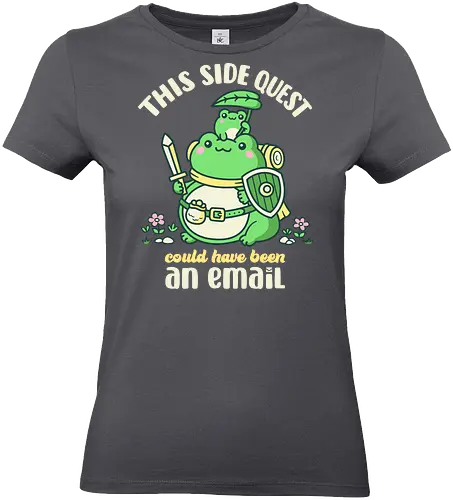 Side Quest Club - side quest, email, jokes, funny, cute frogs, adventure, rpg, Pen and Paper, gamer, gaming life - Standard T-Shirt (Women)