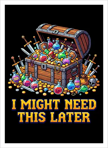 I Might Need This Later - Funny RPG Loot Hoarder Pixel Art