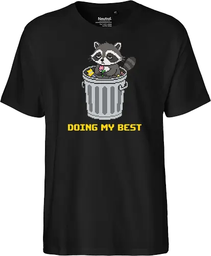 Doing My Best Trash Panda - Retro Raccoon Pixel Art