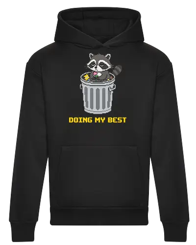 Doing My Best Trash Panda - Retro Raccoon Pixel Art