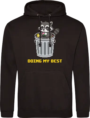 Doing My Best Trash Panda - Retro Raccoon Pixel Art