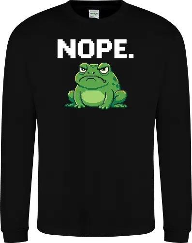 Grumpy Pixel Frog - Angry Retro Toad Art