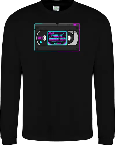 Retro Movie Marathon - 80s VHS Tape Pixel Art