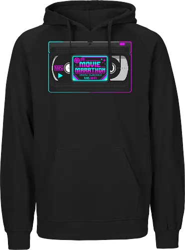 Retro Movie Marathon - 80s VHS Tape Pixel Art