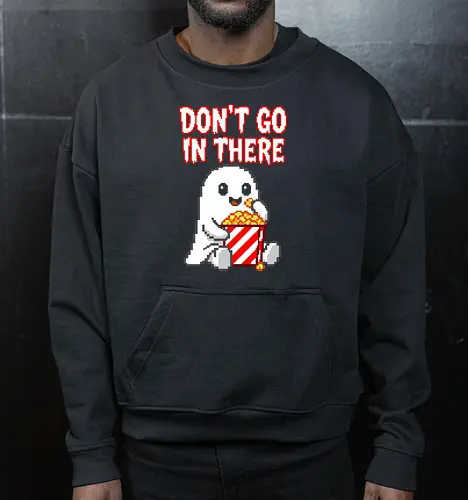 Don't Go In There - Scared Ghost Horror Movie Pixel Art