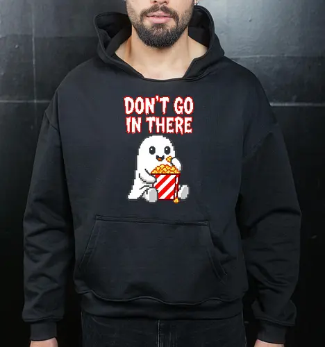 Don't Go In There - Scared Ghost Horror Movie Pixel Art