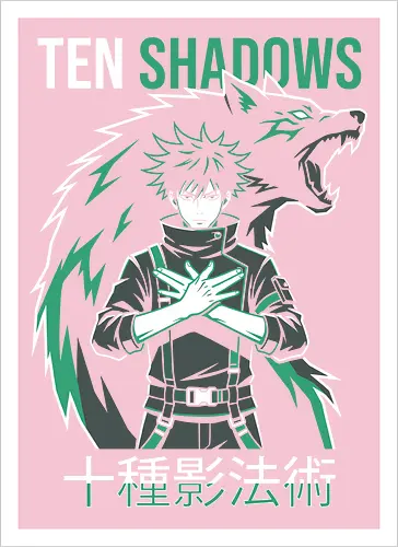 Shadow Summoner: Divine Dog Anime Silhouette Graphic