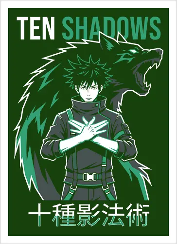 Shadow Summoner: Divine Dog Anime Silhouette Graphic