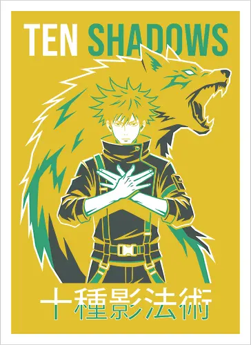 Shadow Summoner: Divine Dog Anime Silhouette Graphic