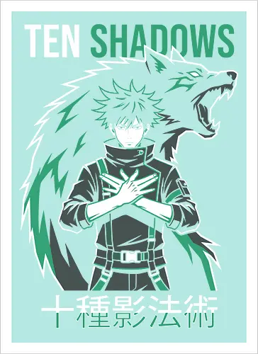 Shadow Summoner: Divine Dog Anime Silhouette Graphic