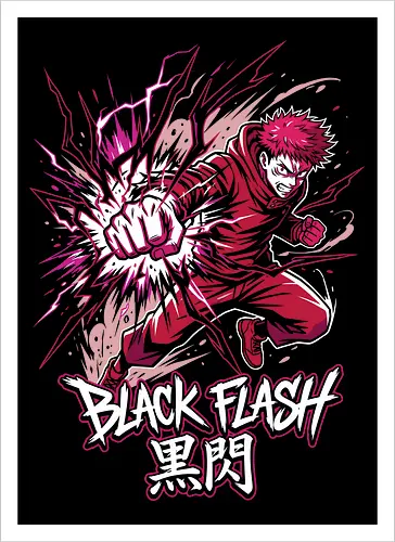 Black Flash: Cursed Energy Strike Anime Graphic