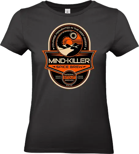 Mind-Killer Spice Brew - sci fi, 80s, beer, books, drinking, geek, movies, nerd, nostalgia, retro, sand, science fiction, space, vintage, worm - Standard T-Shirt (Women)