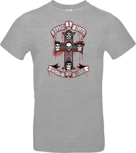 Appetite for Survivor - Zombie Rock Mashup Überlebende Kreuz Schädel Blut