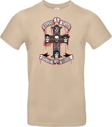 Appetite for Survivor - Zombie Rock Mashup Überlebende Kreuz Schädel Blut