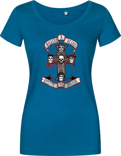 Appetite for Survivor - Zombie Rock Mashup Überlebende Kreuz Schädel Blut