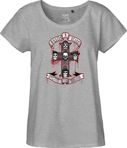 Appetite for Survivor - Zombie Rock Mashup Überlebende Kreuz Schädel Blut