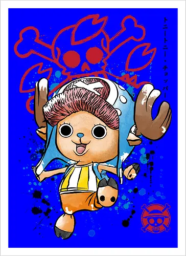 The Pirate Doctor - anime, manga, japan, japanese art, straw hat pirates, sumi e, series tv - Artprint