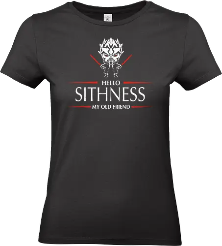 hello Sithness - music, hello darkness my old friend, Simon and Garfunkel, Maul, space opera - Standard T-Shirt (Women)