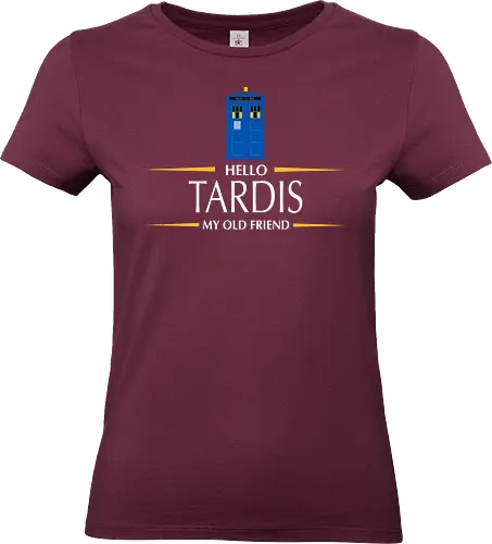 Hello Tardis - Doctor, timelord, time and space travel, tardis, scifi - Standard T-Shirt (Women)