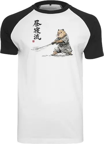 Capybara Samurai Katana Vintage Tuschezeichnung