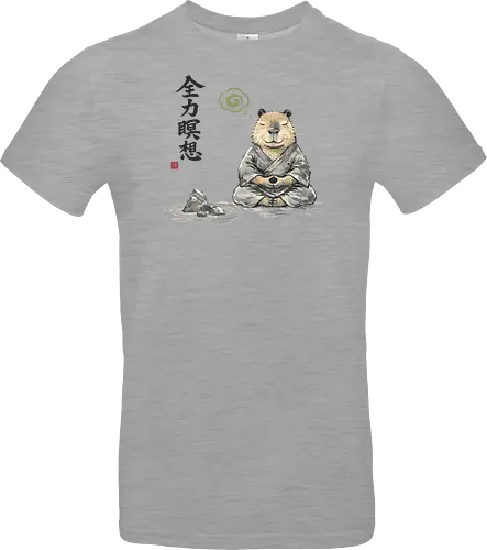 Capybara Zen Meditation Japanische Tuschekunst