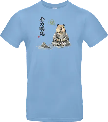 Capybara Zen Meditation Japanische Tuschekunst