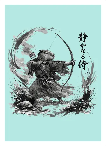 Capybara Bogenschütze Enso Kreis Japanische Kunst