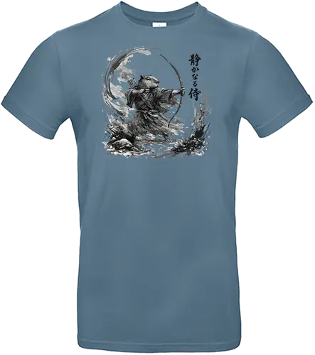 Capybara Bogenschütze Enso Kreis Japanische Kunst - capybara bogen, enso kreis, japanischer bogenschütze, zen kreis tier, sumi-e bogen, capybara kämpfer, mondlicht tier, japanische kunst, tusche tier, enso kunst, capybara natur, vintage japan tier, bogen samurai, zen tuschekunst - Standard T-Shirt