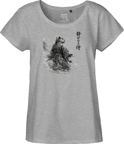 Dunkler Capybara Samurai Japanischer Tuschestil