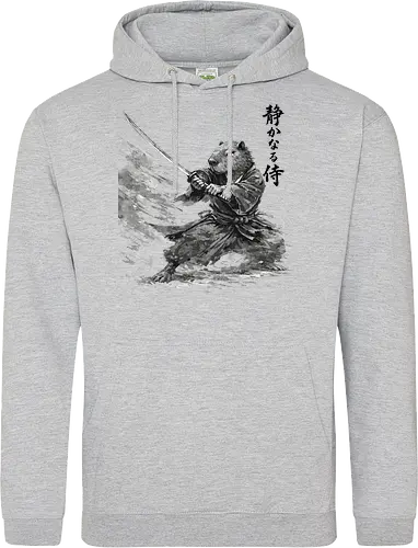 Capybara Samurai Bewegung Dynamische Tuschekunst - capybara dynamisch, samurai bewegung, japanische aktion, tier kämpft, capybara katana, tusche aktion, sumi-e dynamisch, witziger samurai, capybara lustig, nager kämpfer, japanische bewegung, vintage aktion, tier kunst, japan tier - Standard Hoodie