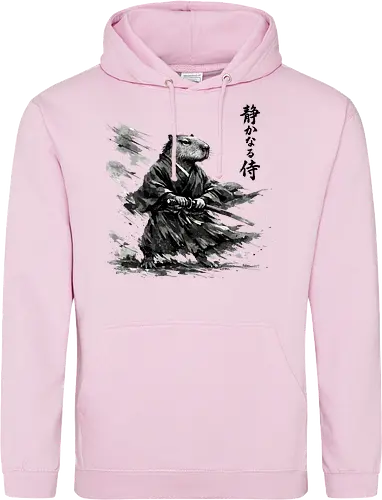Capybara Samurai Rüstung Japanische Tuschekunst - capybara rüstung, samurai rüstung, japanischer kämpfer, tier in rüstung, sumi-e rüstung, capybara gepanzert, vintage krieger, tusche samurai, japanische rüstung, nager samurai, capybara stark, tier krieger, japan krieger kunst, vintage japan - Standard Hoodie