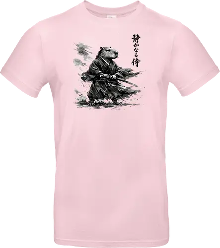 Capybara Samurai Rüstung Japanische Tuschekunst - capybara rüstung, samurai rüstung, japanischer kämpfer, tier in rüstung, sumi-e rüstung, capybara gepanzert, vintage krieger, tusche samurai, japanische rüstung, nager samurai, capybara stark, tier krieger, japan krieger kunst, vintage japan - Standard T-Shirt