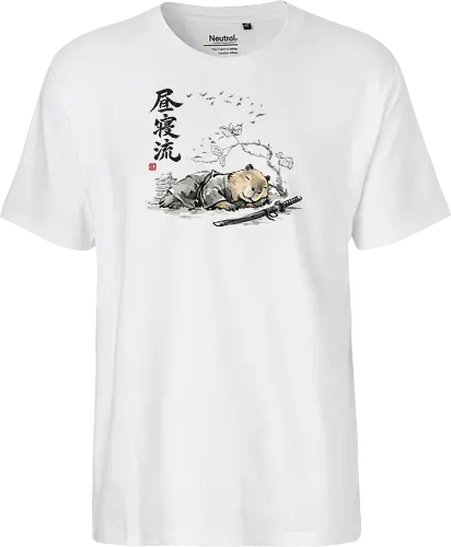 Schlafender Capybara Samurai Zen Tuschezeichnung