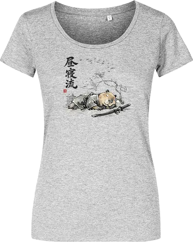 Schlafender Capybara Samurai Zen Tuschezeichnung