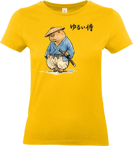 Capybara Zen Mönch Japanische Vintage Tuschekunst - Niedlicher Capybara als Zen-Mönch im japanischen Vintage-Stil, humorvolle Tuschekunst. - Standard T-Shirt (Women)