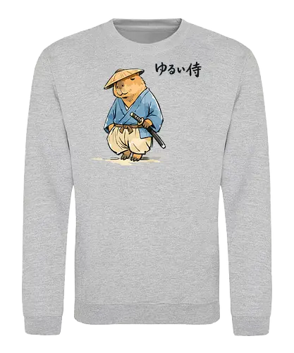 Capybara Zen Mönch Japanische Vintage Tuschekunst - Niedlicher Capybara als Zen-Mönch im japanischen Vintage-Stil, humorvolle Tuschekunst. - Sweatshirt