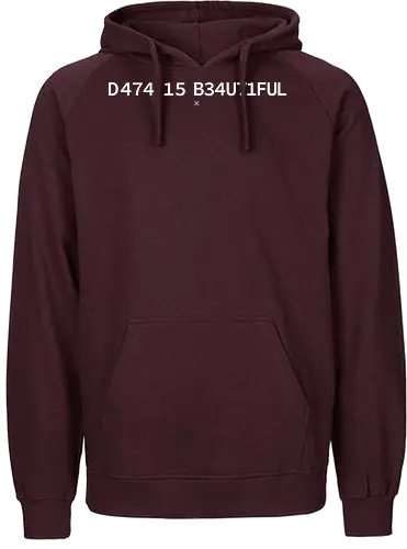 Data is Beautiful - Pi day, data, geek, nerd, minimalism, minimal, science, scientist, mathematics, maths, teacher, student, learning, patterns - Fairtrade Hoodie