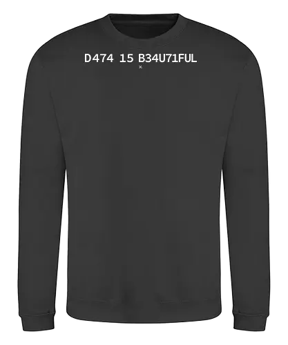 Data is Beautiful - Pi day, data, geek, nerd, minimalism, minimal, science, scientist, mathematics, maths, teacher, student, learning, patterns - Sweatshirt
