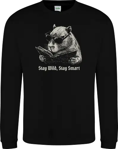 Capybara Liest Buch Coole Dunkle Vintage Illustration