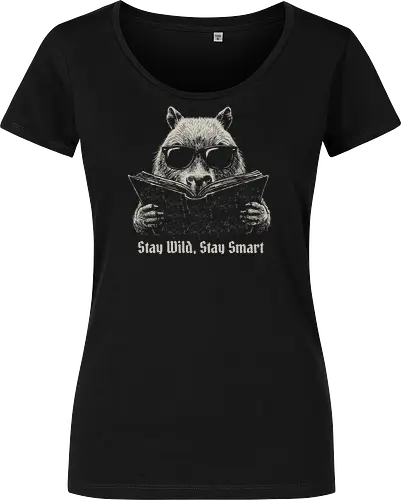 Bleib Wild Bleib Klug — Capybara Liest Buch Coole Dunkle Vintage Illustration