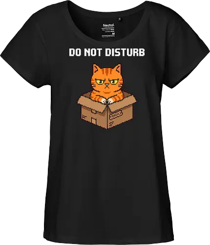 Grumpy Orange Cat in a Fragile Box - Retro Pixel Art