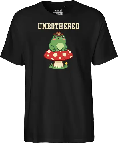 Unbothered Cowboy Frog on Mushroom - Cute Pixel Art