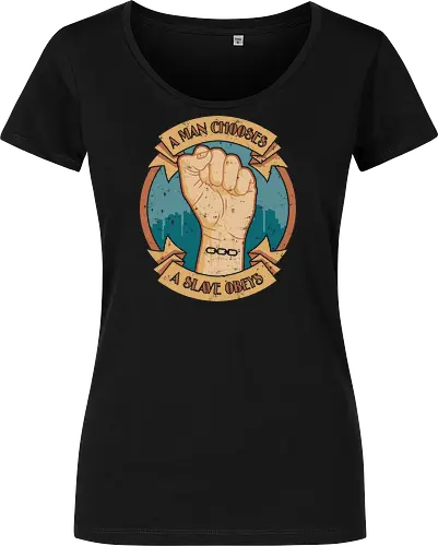 Gaming - A Man Chooses, A Slave Obeys, Vintage Rapture Philosophical Emblem