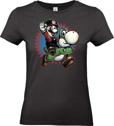 Ride the Green Dino - Gaming, gamer, video game, retro gamer, movie, adventure, animation, animated - Standard T-Shirt (Women)