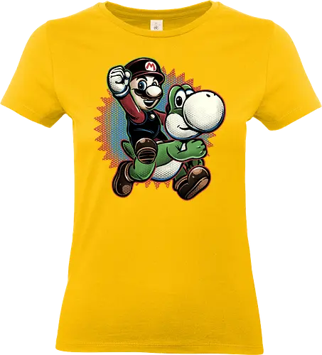 Ride the Green Dino - Gaming, gamer, video game, retro gamer, movie, adventure, animation, animated - Standard T-Shirt (Women)